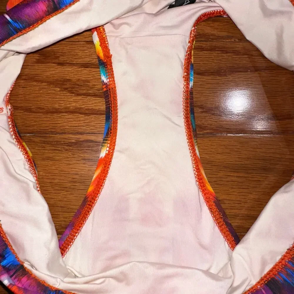 La Blanca Serengeti Ikat Banded Hipster Bikini Bottom Size 8